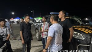 Patroli Dini Hari, Personel Polsek Talawi Jaga Kondusifitas Kamtibmas di Pelabuhan Ujung Bom