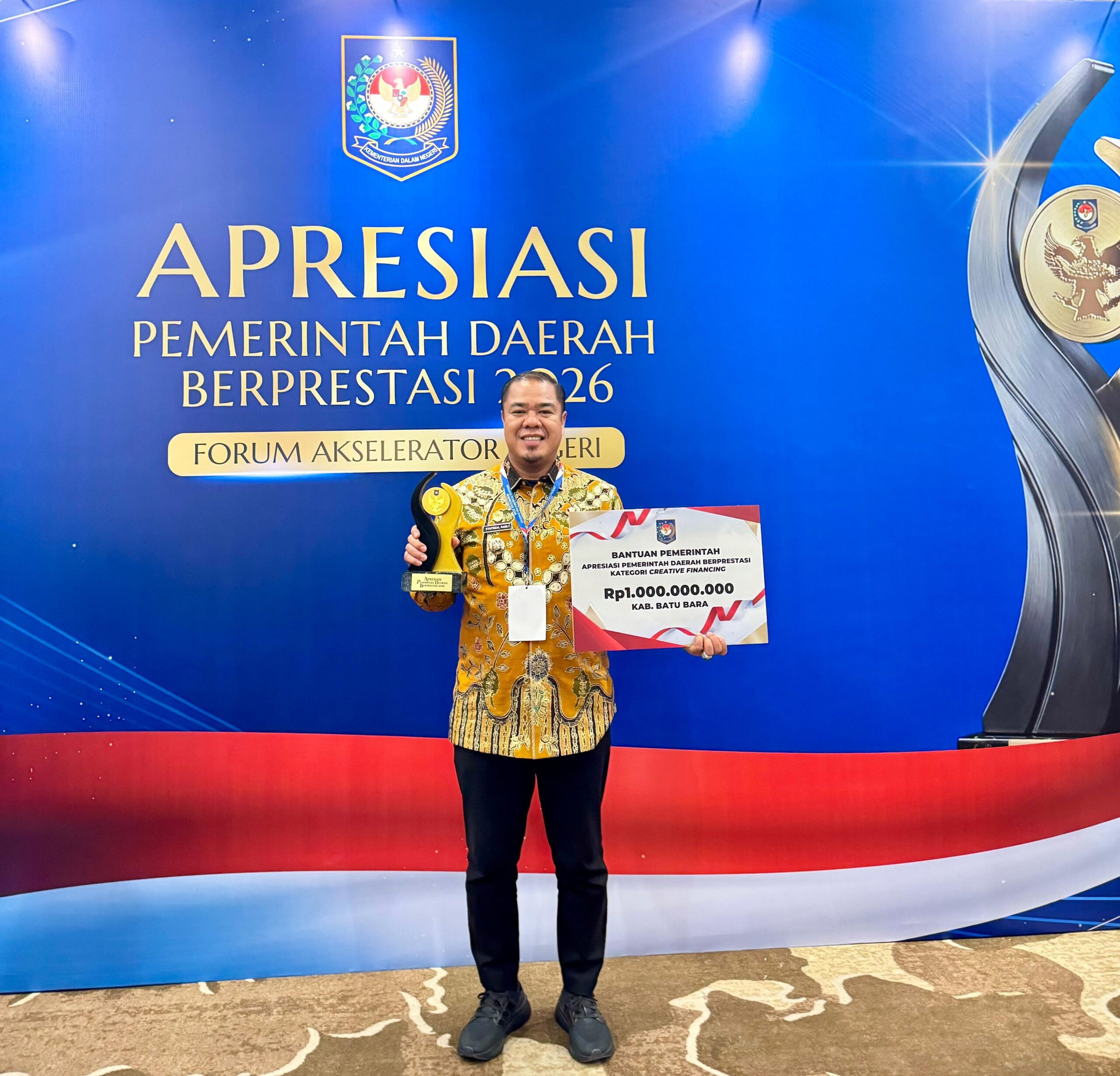Pemkab Batu Bara Raih Juara III Creative Financing Tingkat Nasional