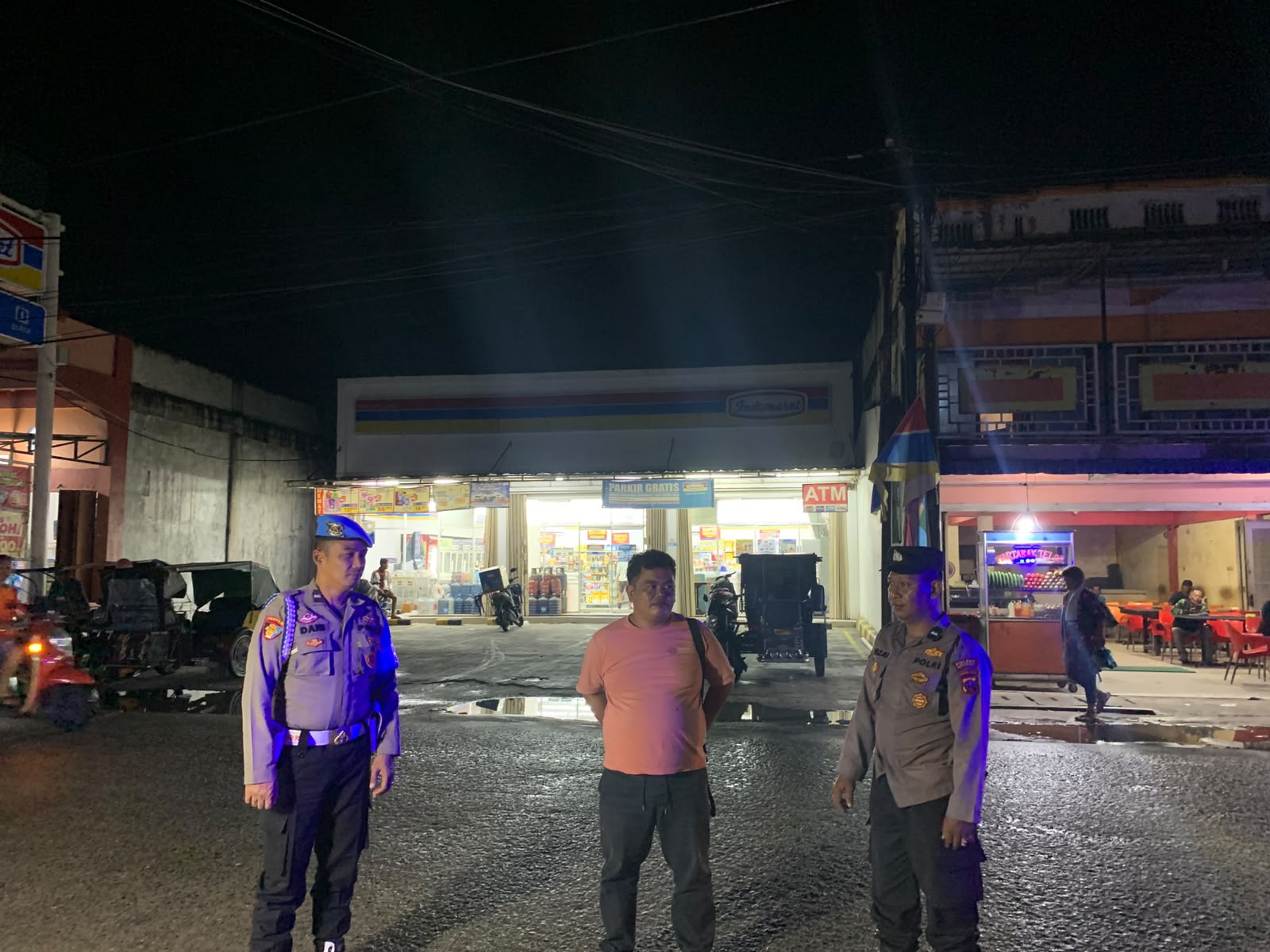 Patroli Malam, Polsek Talawi Intensifkan Antisipasi Gangguan Kamtibmas di Tanjung Tiram