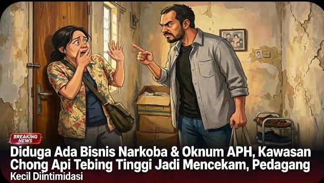 Foto: Suasana kawasan Chong Api di Jalan KH Ahmad Dahlan, Kota Tebing Tinggi, yang disebut warga sebagai lokasi dugaan aktivitas peredaran narkotika dan adanya intimidasi terhadap pedagang kecil. Dugaan tersebut masih menunggu hasil penyelidikan aparat penegak hukum.